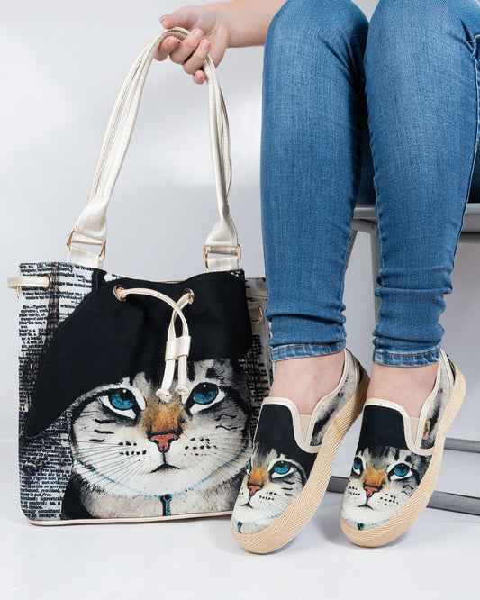 COMBO BOLSO #5 TULA GATO YUTE BOINA