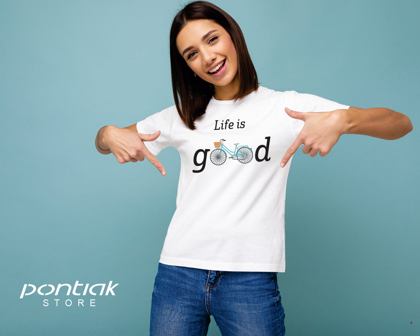 CAMISETA LIFE IS GOOD 100% ALGODON