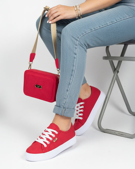 COMBO BANDY 8040 GAMUZA ROJO