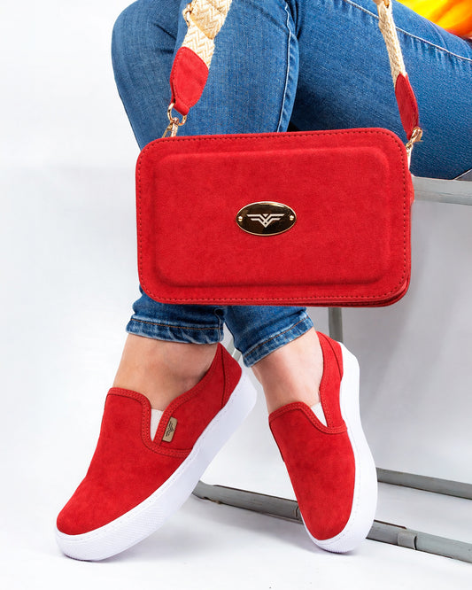 8038    COMBO GAMUZA ROJO