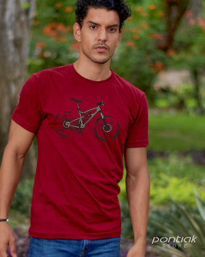 CAMISETA RUNN VINO 100% ALGODON