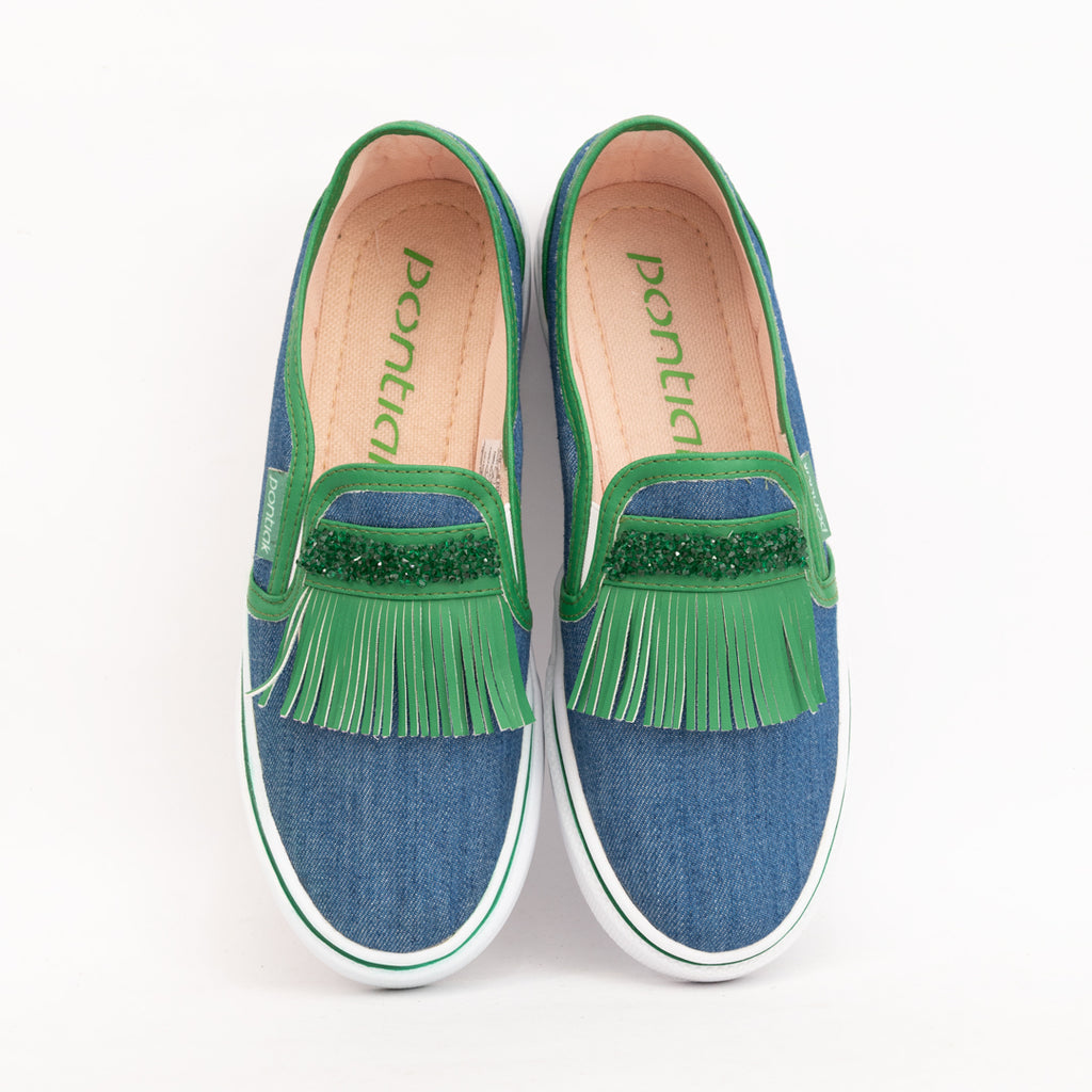 JEAN CLARO X VERDE FLECO